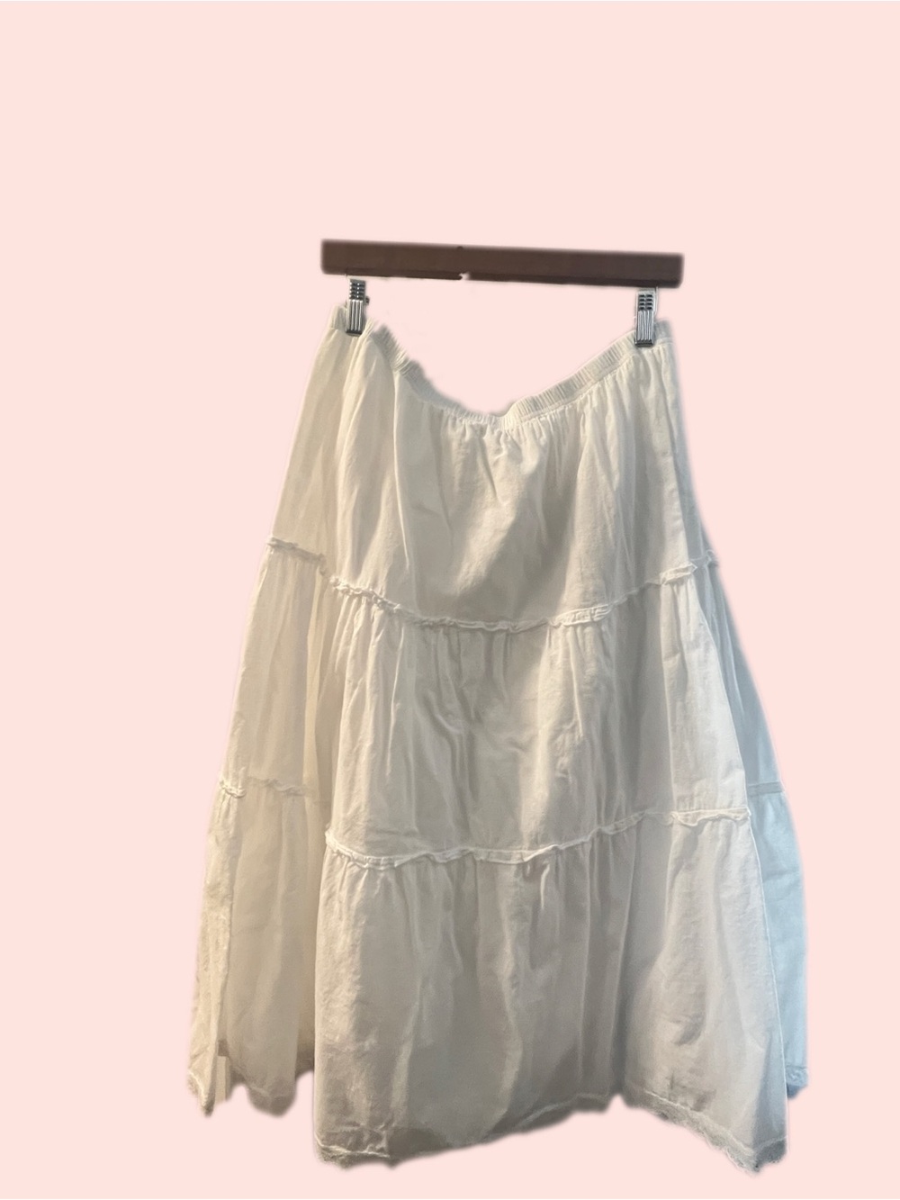 ILLA ILLA Cream Tiered Maxi Skirt